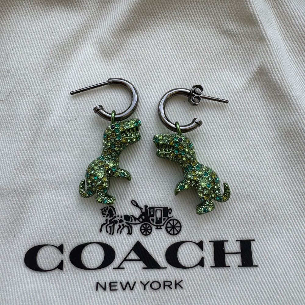 Coach Pavé Rexy Huggie Earrings